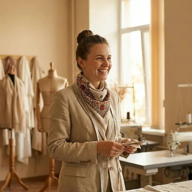 Juliana Lishchenko — Founder & Master Tailor