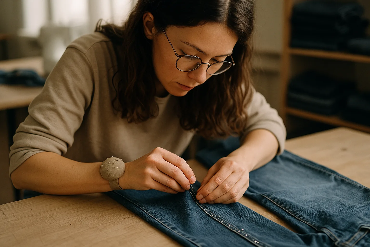 Craftsmanship behind denim & casual alterations at Stitching Studio